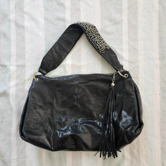 Y2K grunge black slouchy hobo bag - Picture 1 of 4